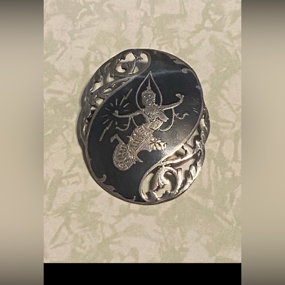 LAST CHANCE 🔥 Vintage Sterling Silver Large Siam Brooch #7195 - Picture 7 of 8